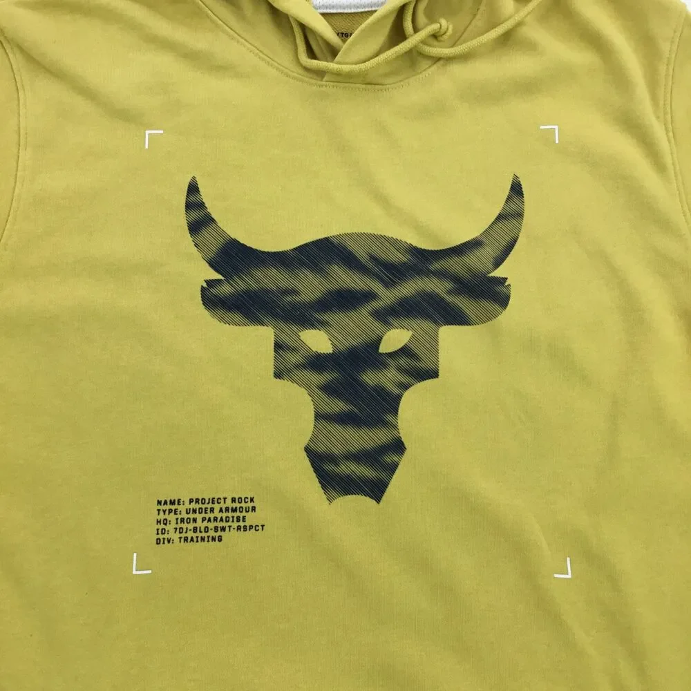 Under Armour Project Rock Sweatshirt Hoodie Mens XL Loose RSPCT Training Graphic - Picture 3 of 12